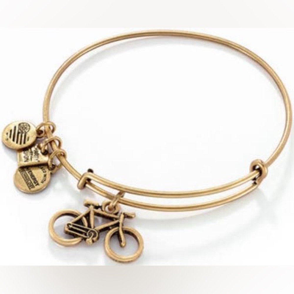 Alex and Ani Charity by Design Bike Rafaelian Gold Bangle Bracelet